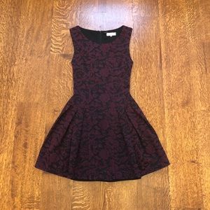 Purple and Black Dress